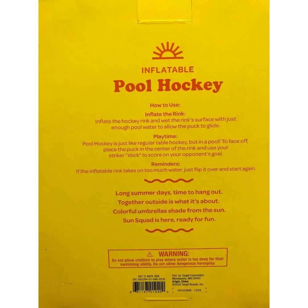 Pool Blow Up Air Hockey Game
